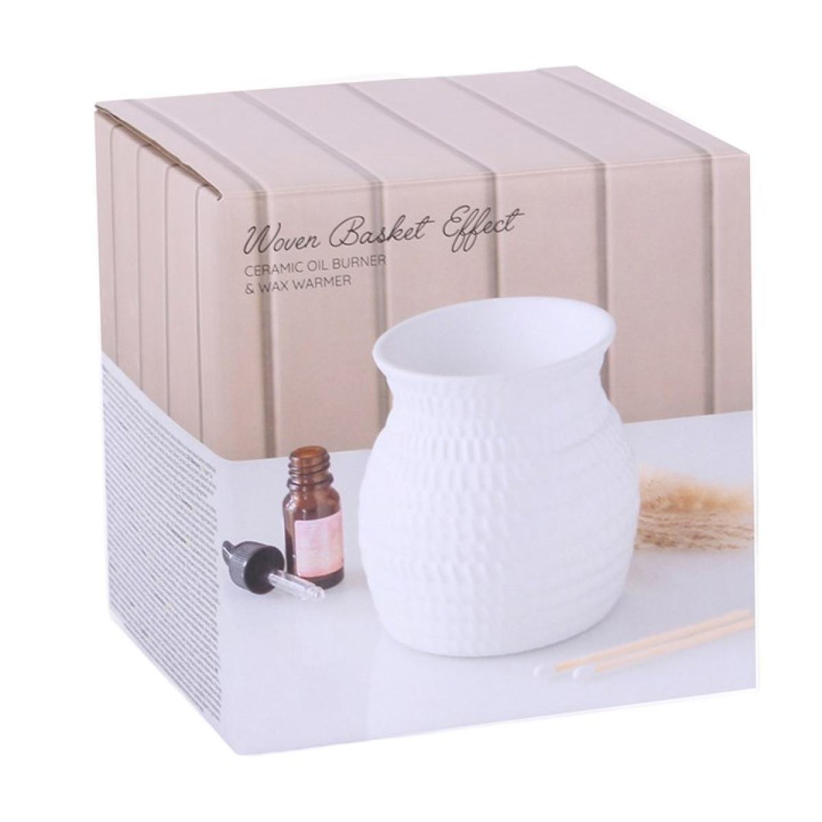Woven Basket Effect Oil Burner and Wax Warmer