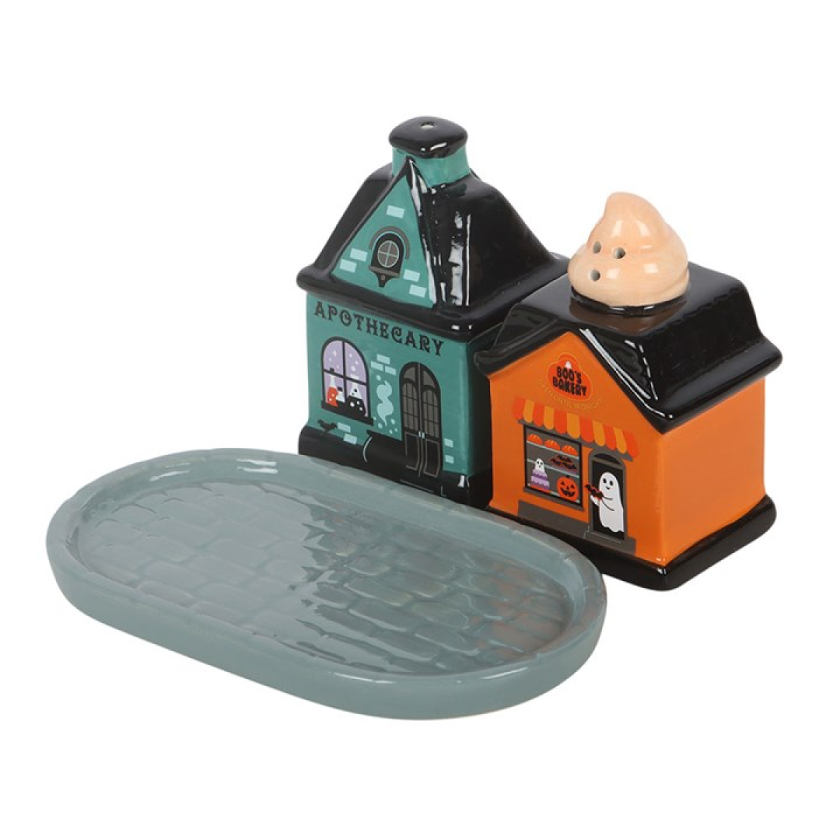 Spooky Street Salt and Pepper Shakers