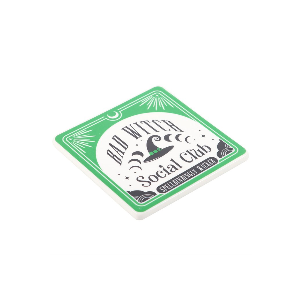 Bad Witch Social Club Mug and Coaster Set