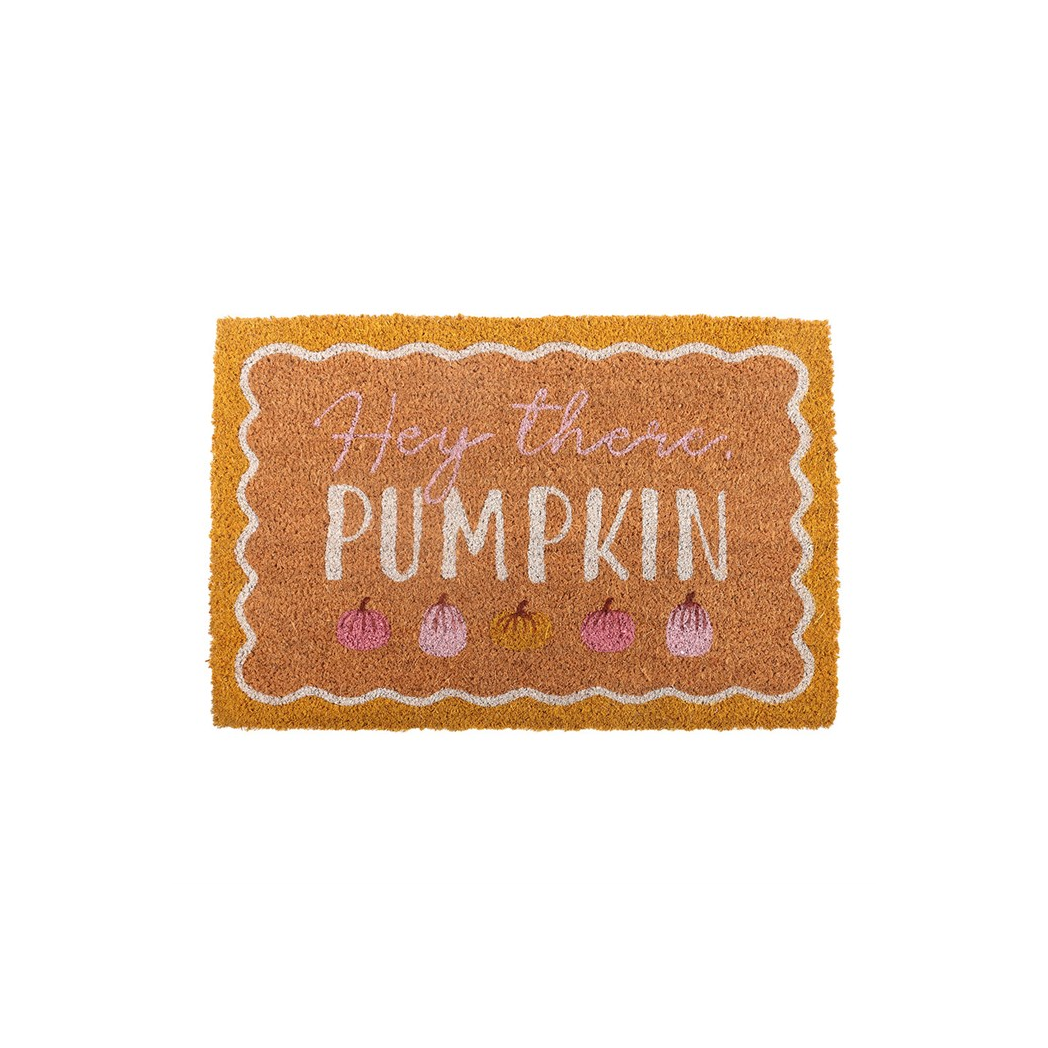 Natural Hey There Pumpkin Doormat