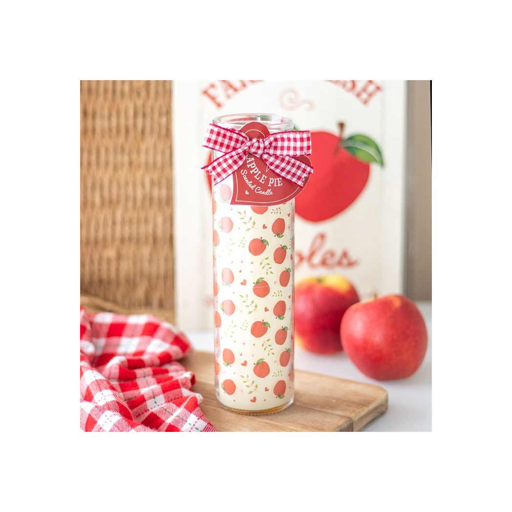 Apple Print Apple Pie Tube Candle