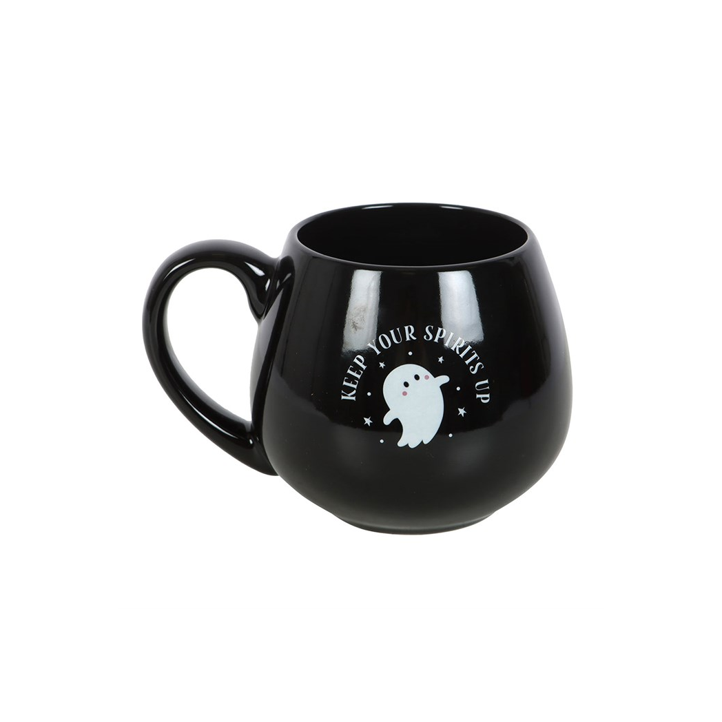 Keep Your Spirits Up Rounded Ghost Mug