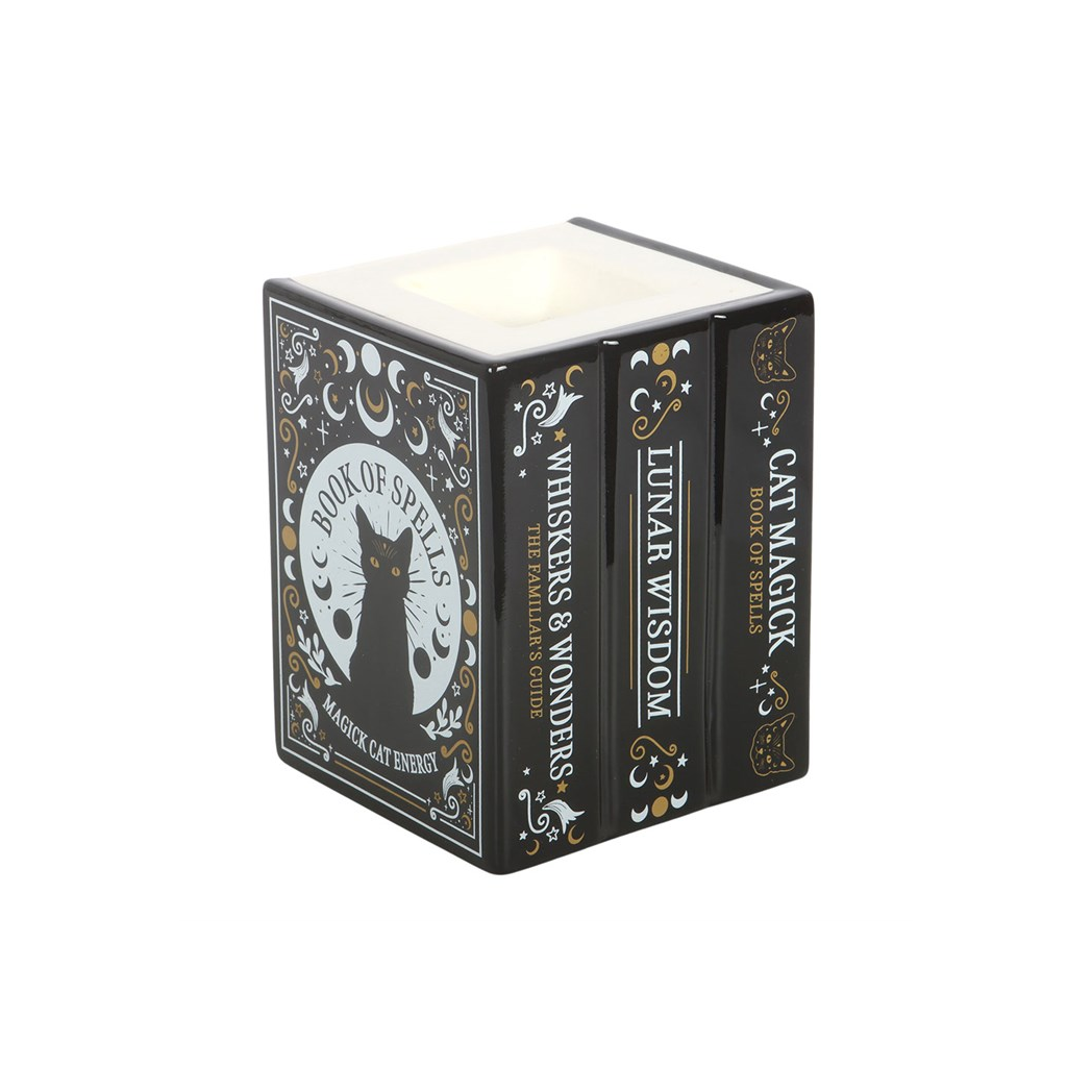 Black Cat Book of Spells Oil Burner and Wax Warmer