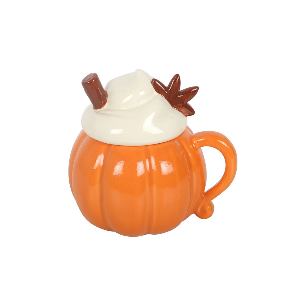 Pumpkin Cream Lidded Mug