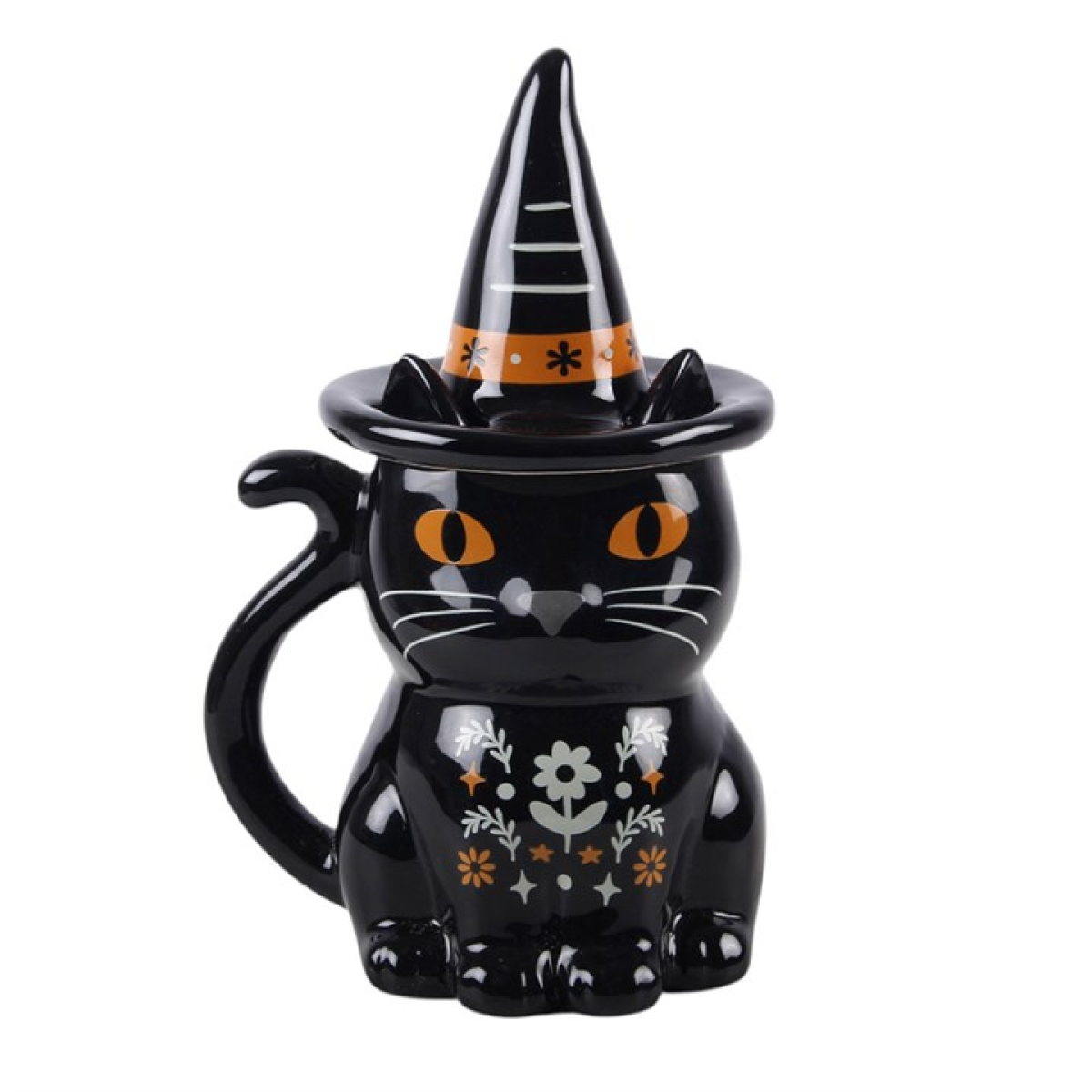Frightful Folk Black Cat Lidded Mug
