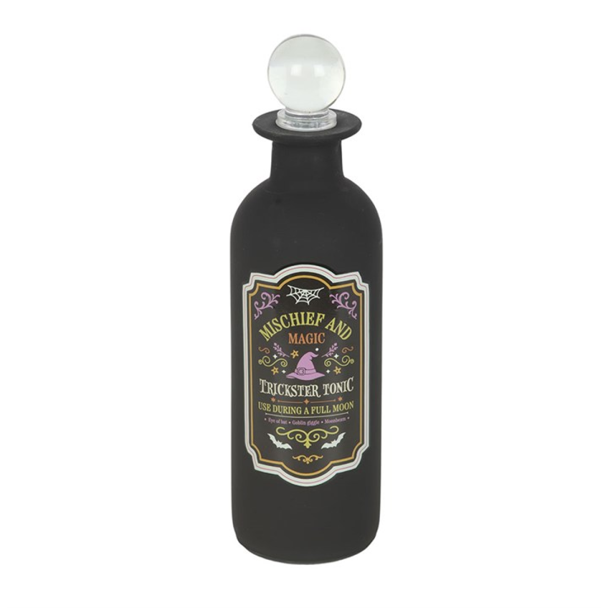 Mischief and Magic Decorative Glass Potion Bottle