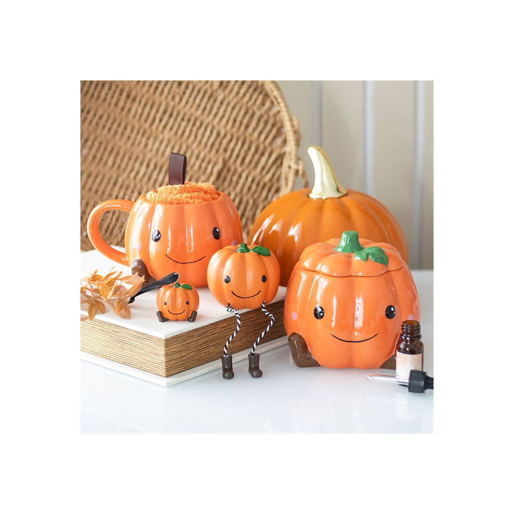 Cute Smiling Pumpkin Oil Burner and Wax Warmer