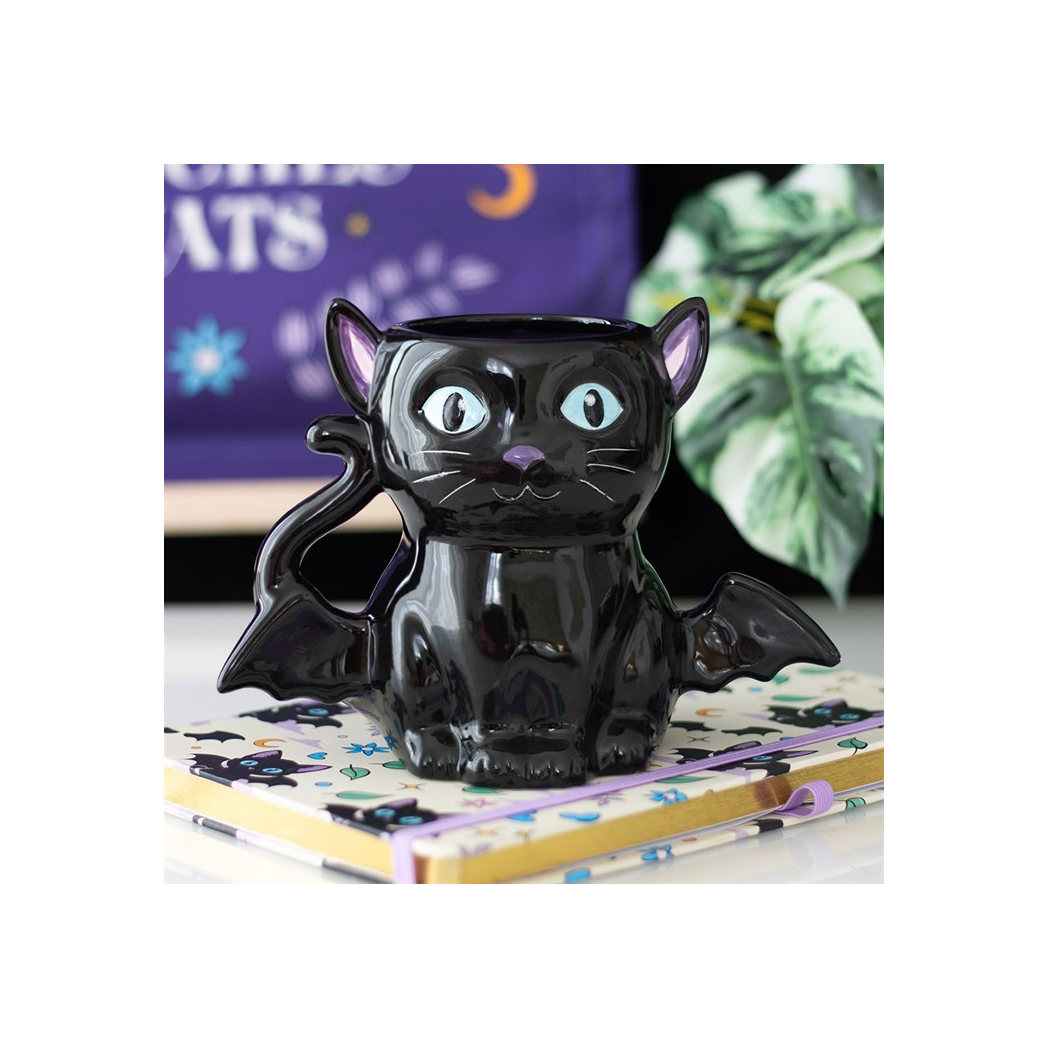 Cute and Creepy Bat Cat Mug
