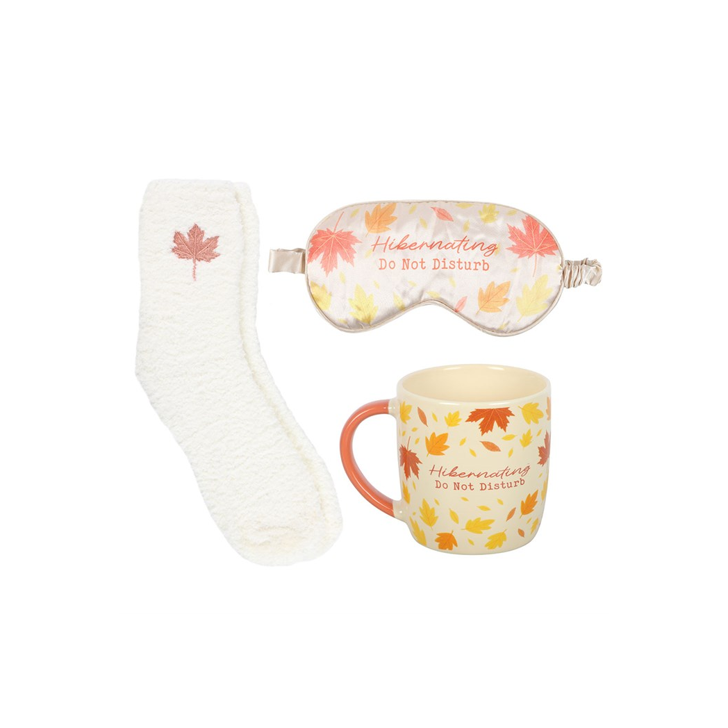 Autumn Hibernation Kit with Mug, Socks and Eye Mask