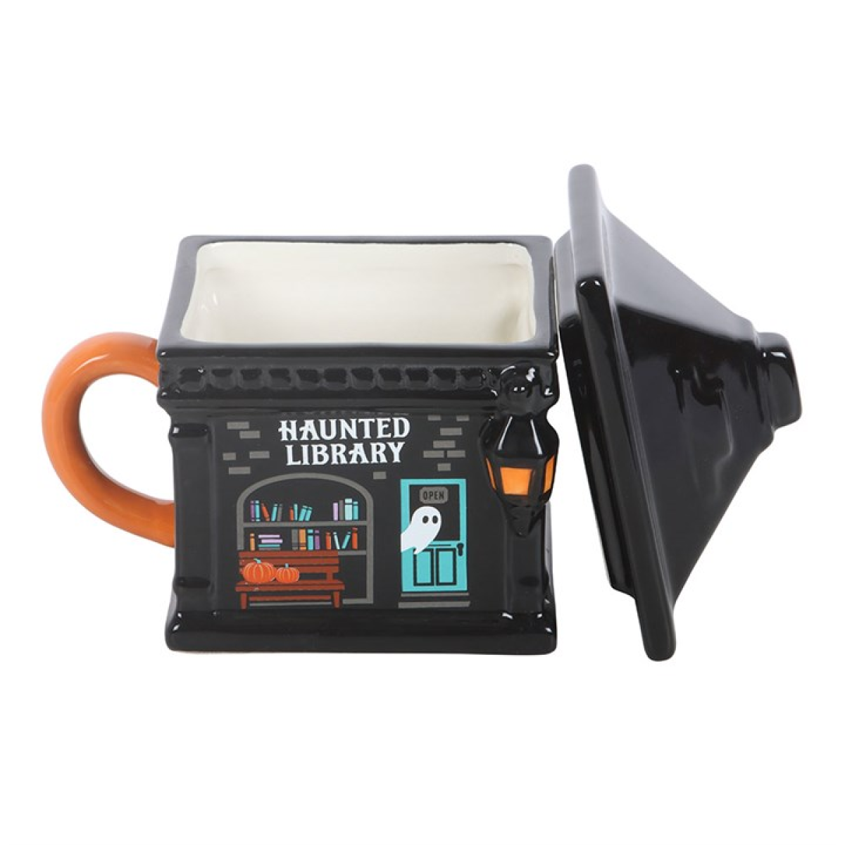 Haunted Library Lidded Mug