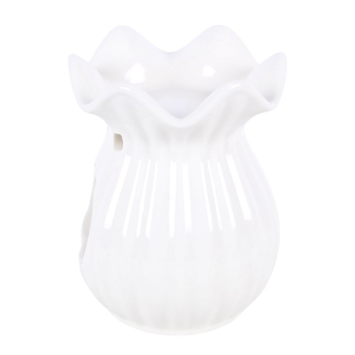 White Pleated Flare Oil Burner