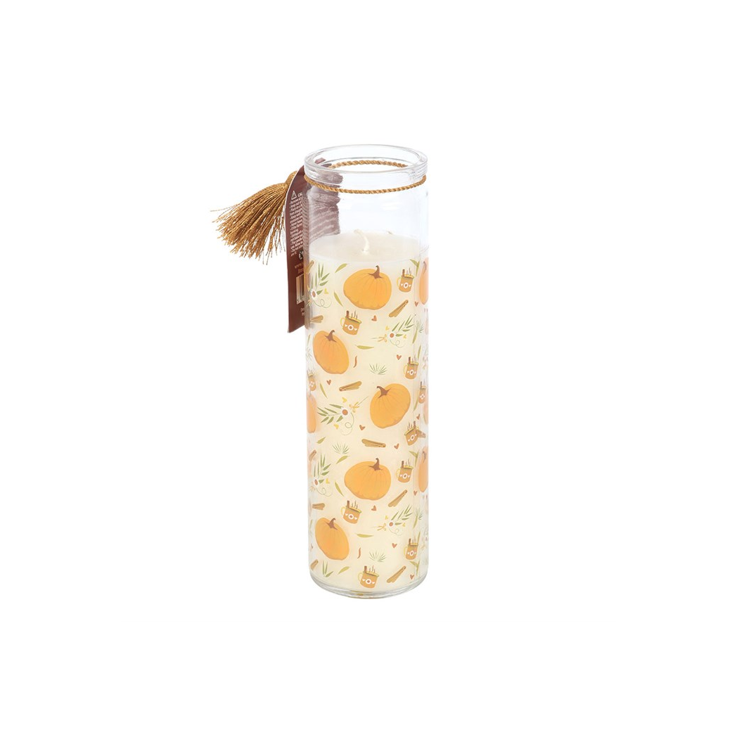 Pumpkin Print Tube Candle