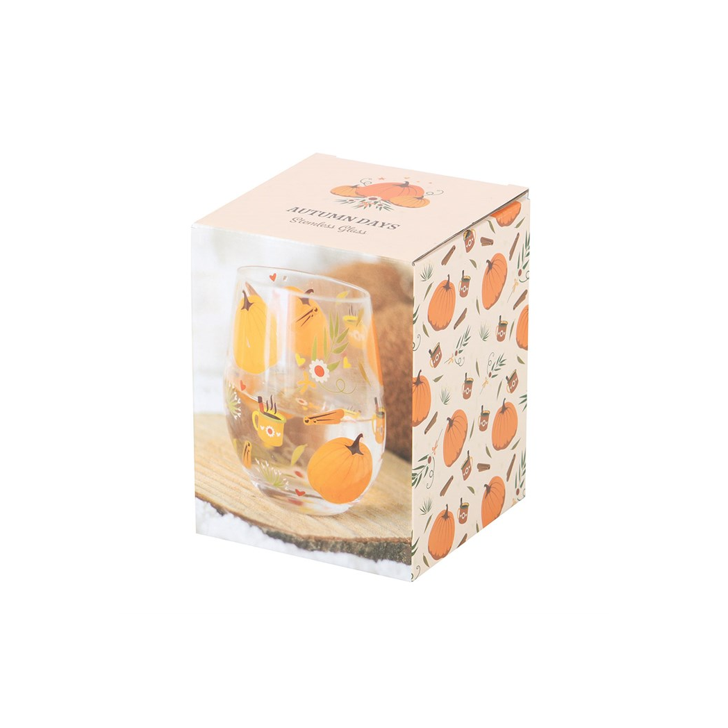 Autumn Days Print Stemless Glass