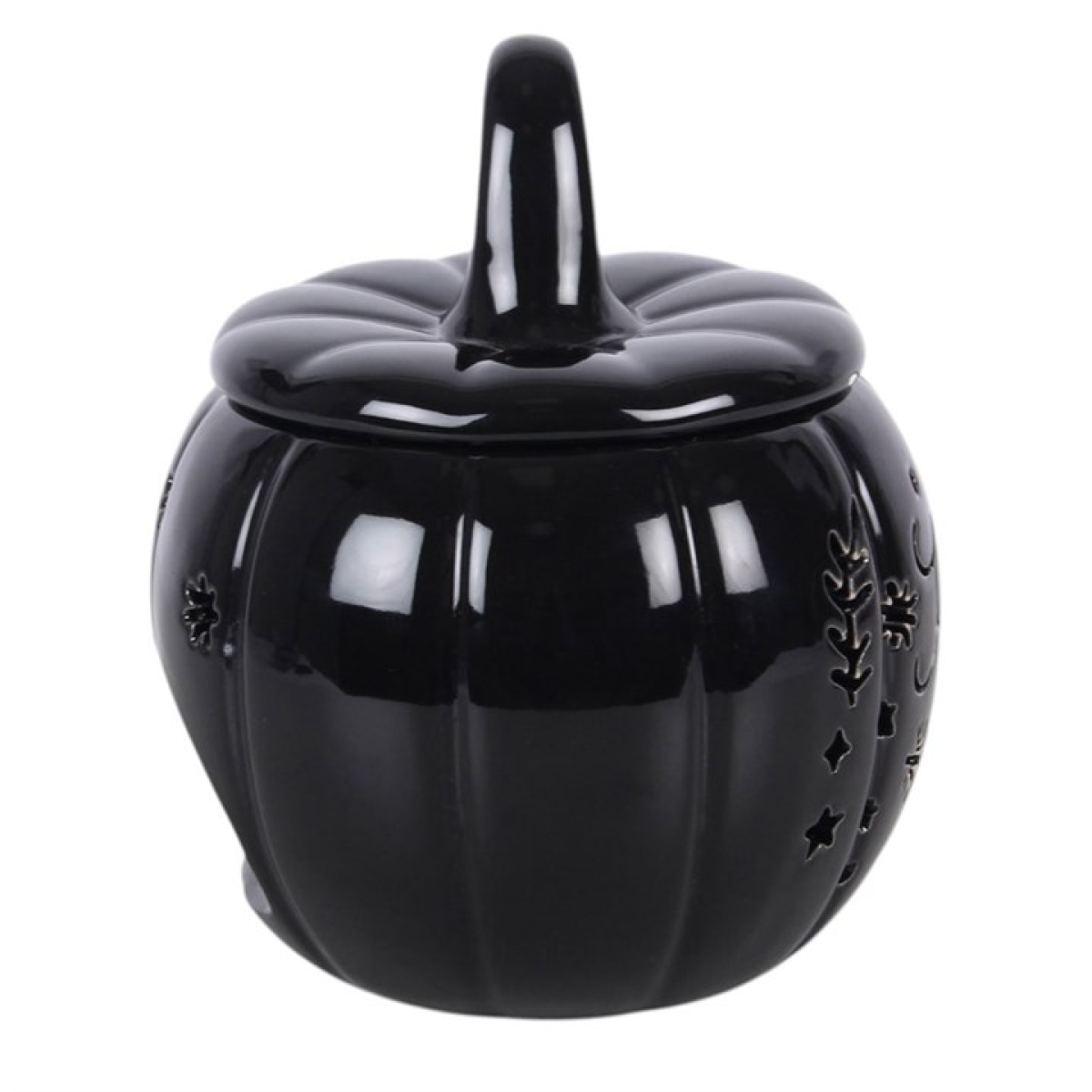 Black Folk Pumpkin Oil Burner and Wax Warmer