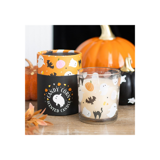 Sweet and Spooky Candy Corn Candle