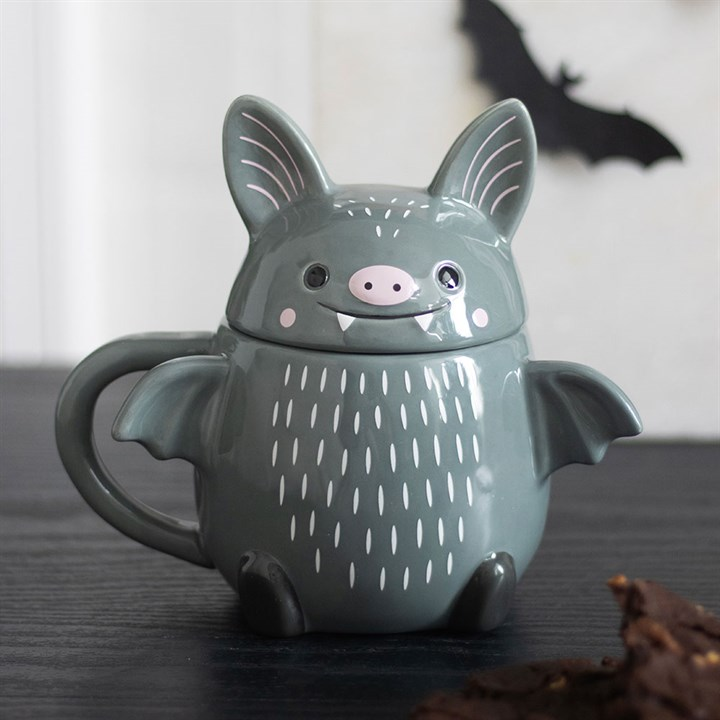 Cute Bat Lidded Mug
