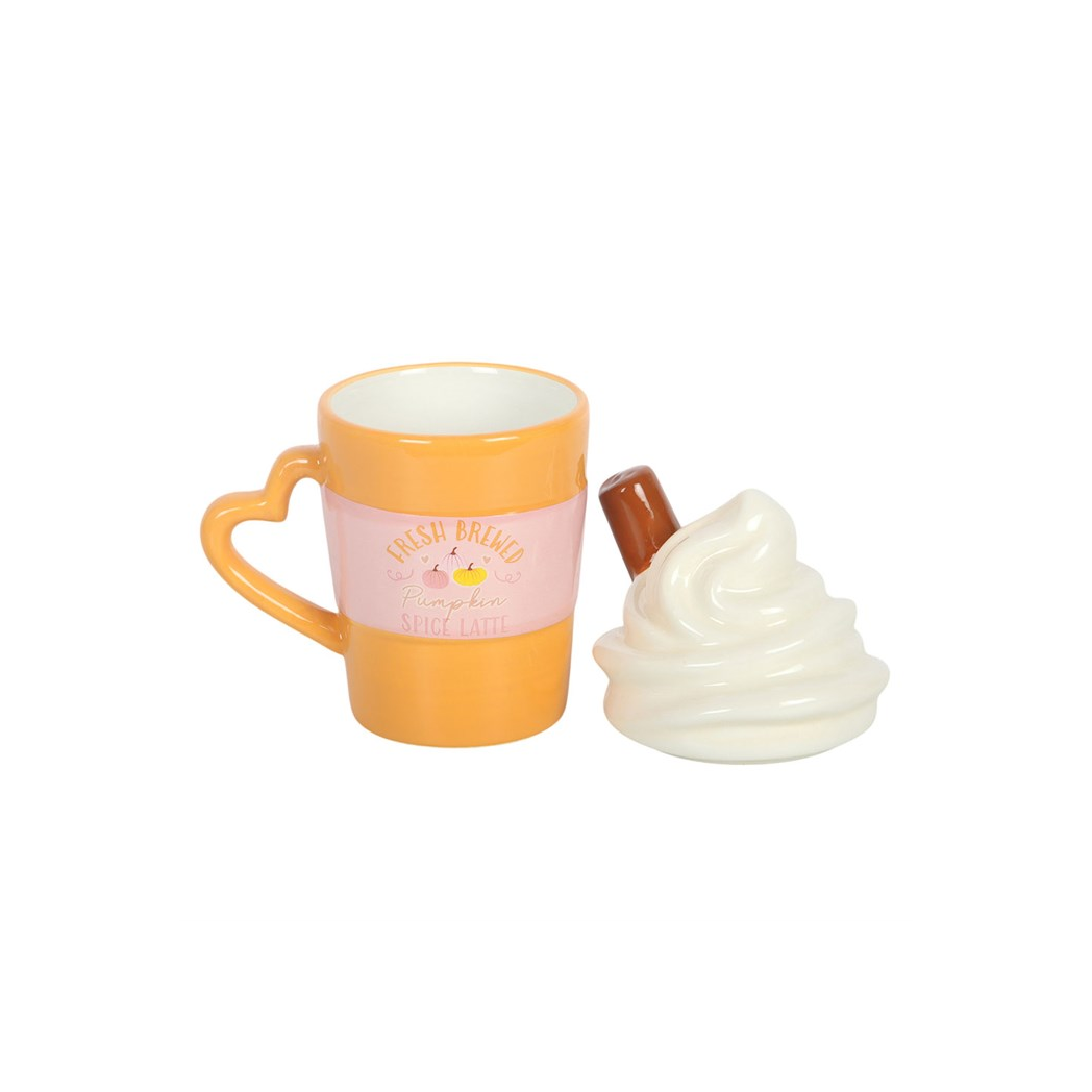 Fresh Brewed Pumpkin Spice Latte Lidded Mug