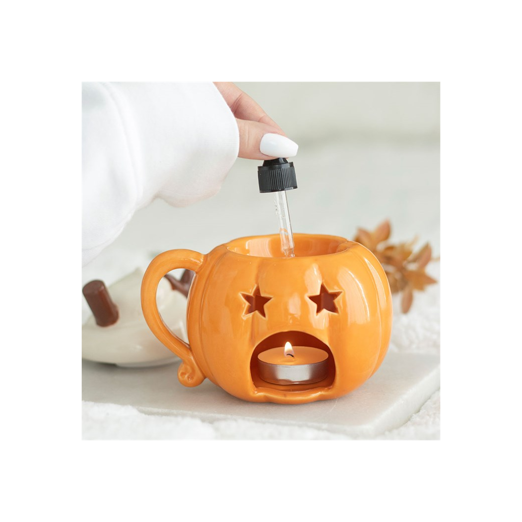 Pumpkin Cream Lidded Oil Burner and Wax Warmer