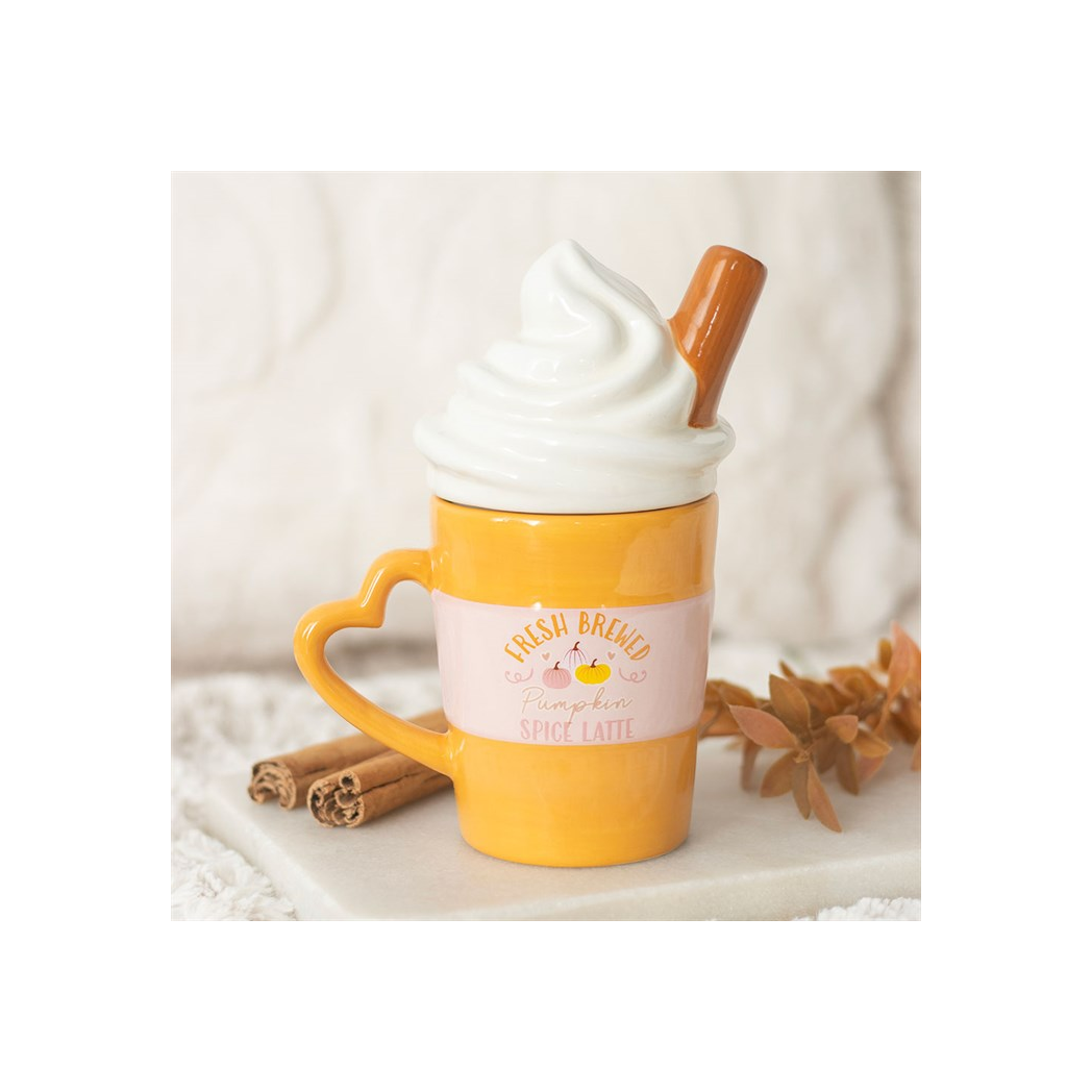 Fresh Brewed Pumpkin Spice Latte Lidded Mug