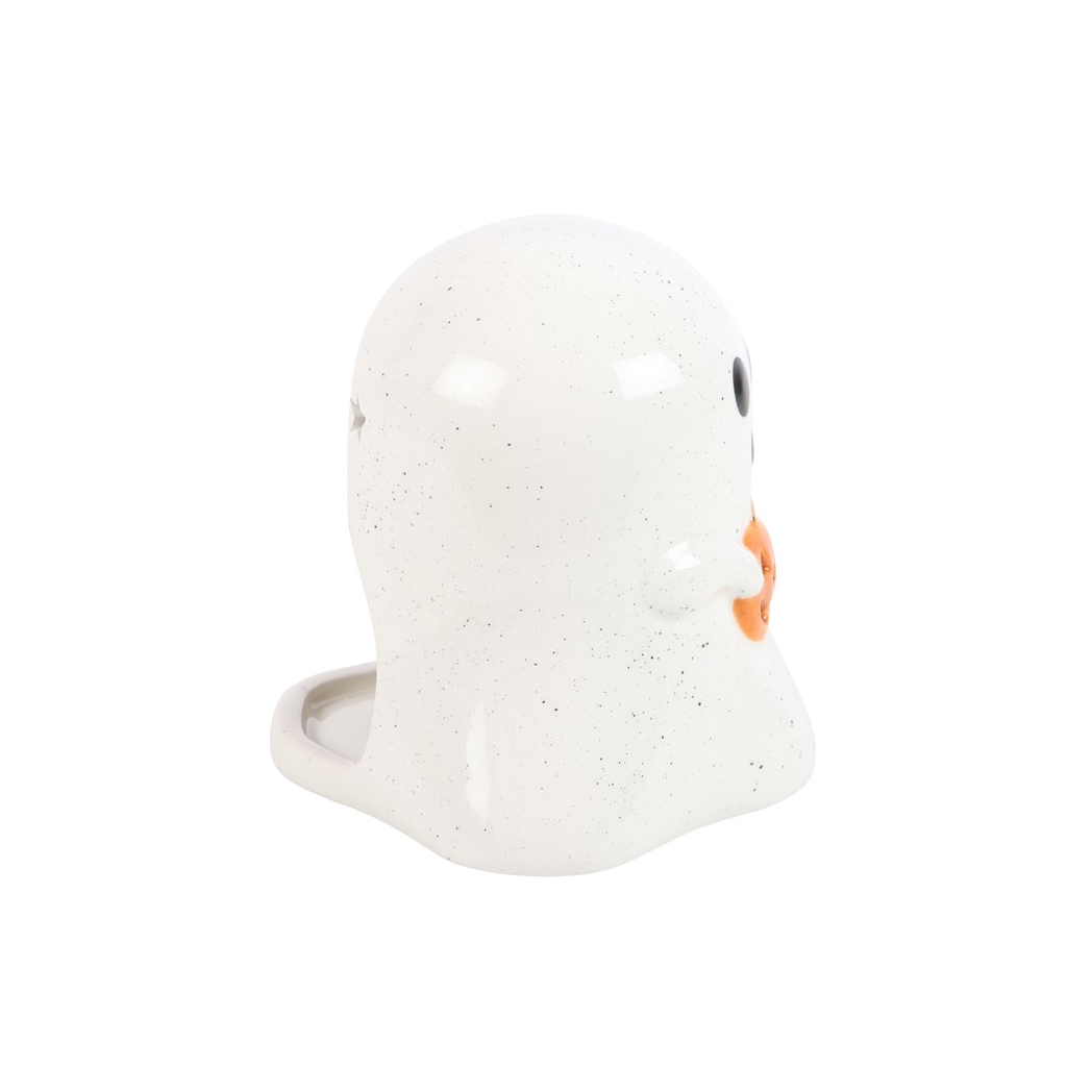 Ghost Shaped Tealight Candle Holder with Pumpkin