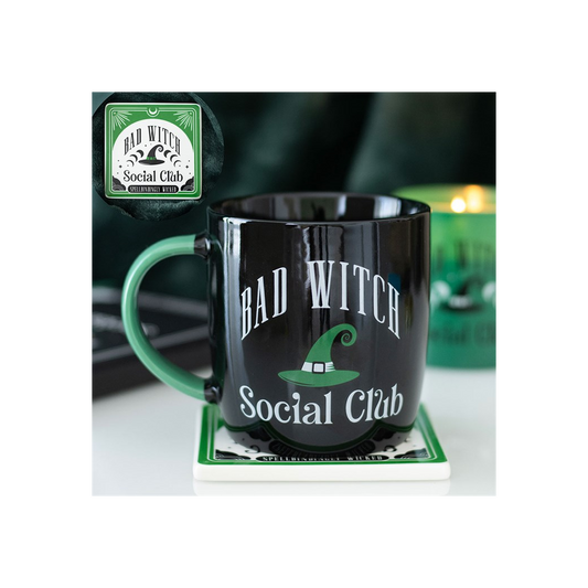 Bad Witch Social Club Mug and Coaster Set