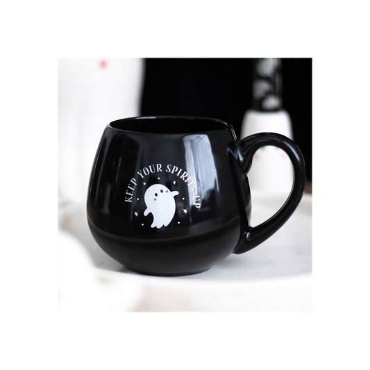 Keep Your Spirits Up Rounded Ghost Mug