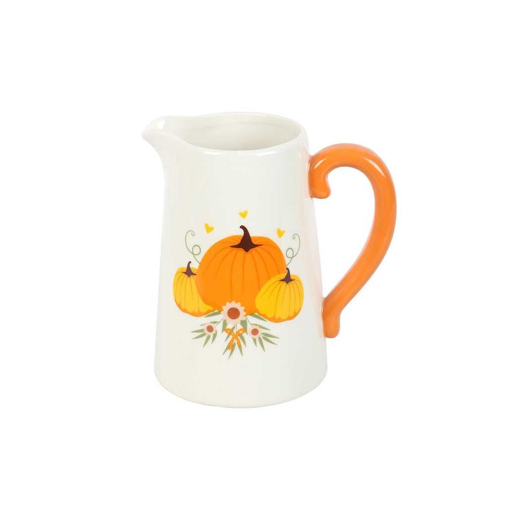 Autumn Pumpkin Ceramic Flower Jug