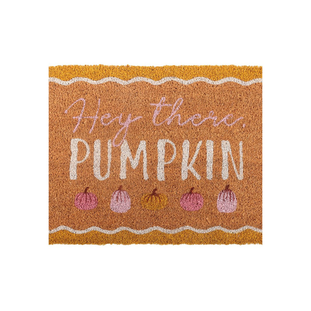 Natural Hey There Pumpkin Doormat