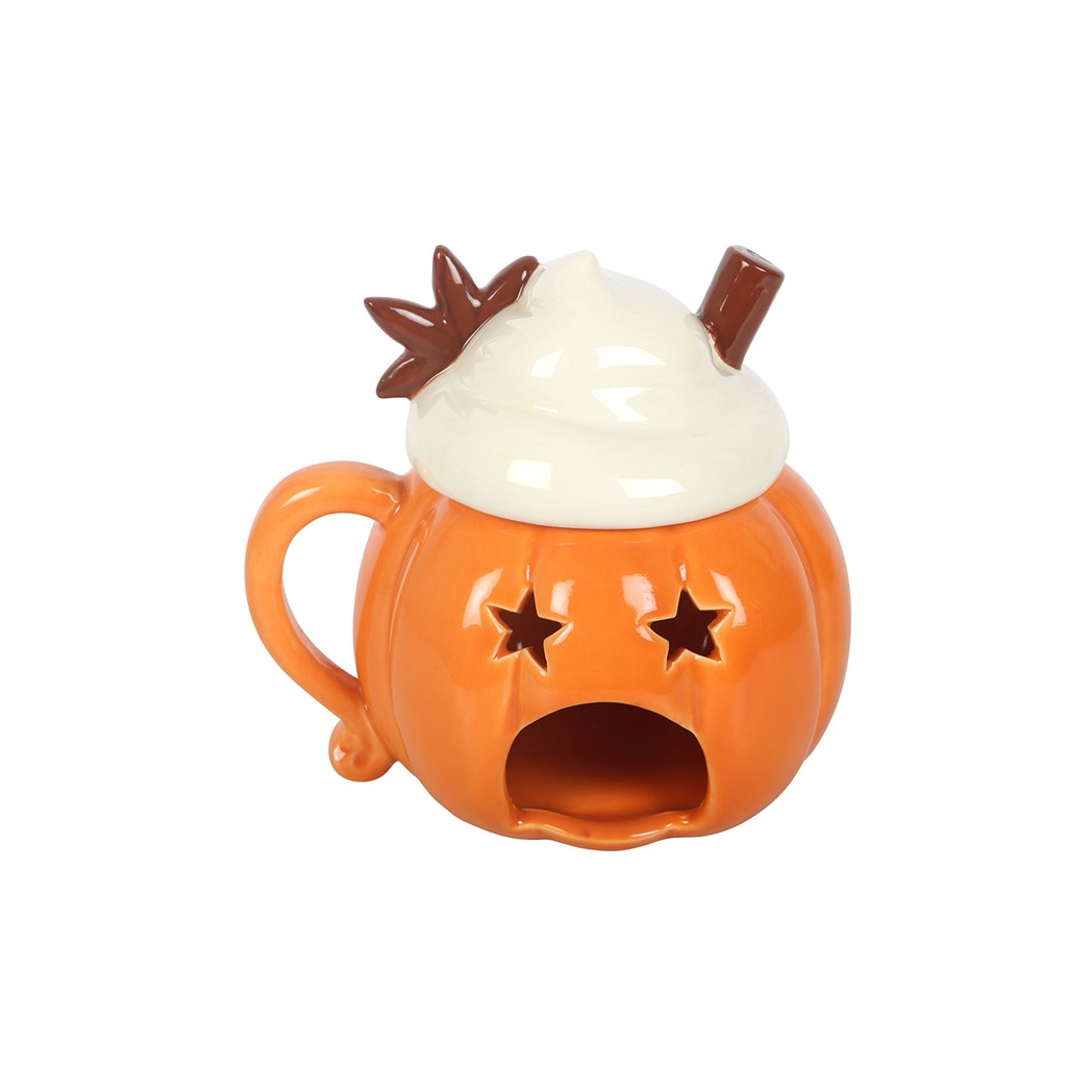 Pumpkin Cream Lidded Oil Burner and Wax Warmer