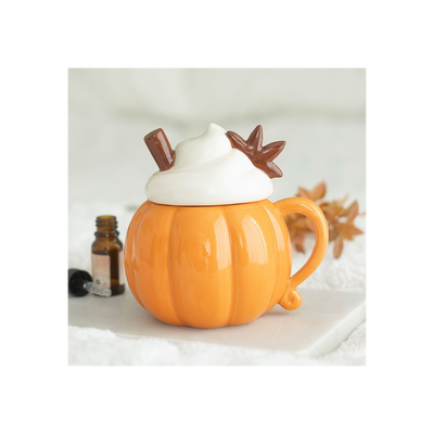 Pumpkin Cream Lidded Oil Burner and Wax Warmer