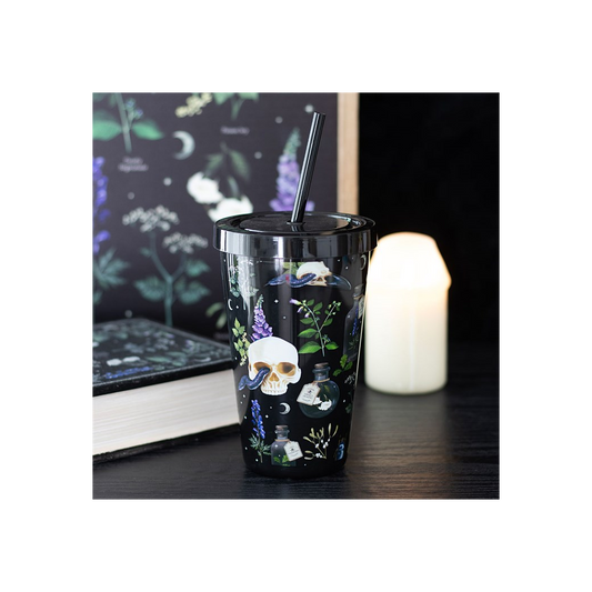 Venom & Vines Print Tumbler with Straw