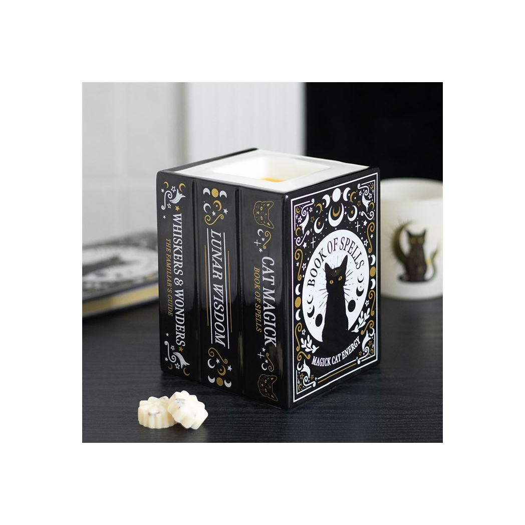 Black Cat Book of Spells Oil Burner and Wax Warmer