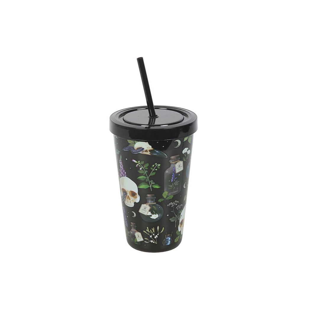 Venom & Vines Print Tumbler with Straw