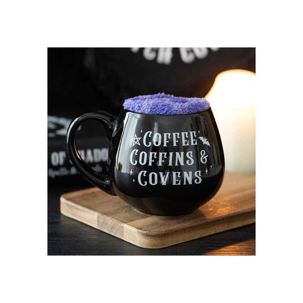Coffee, Coffins & Covens Mug and Socks Set
