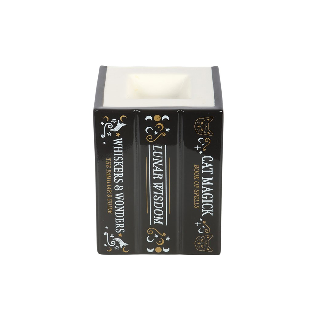 Black Cat Book of Spells Oil Burner and Wax Warmer