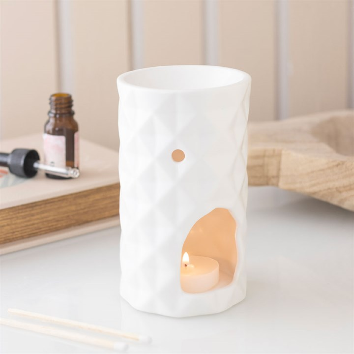 Geometric Faceted Oil Burner